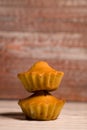 Delicious light cupcakes, sugar free with a festive background