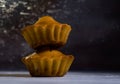 Delicious light cupcakes, sugar free with a festive background