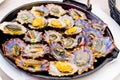 Limpets fried on the pan Royalty Free Stock Photo