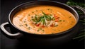 Delicious Lobster Bisque, This creamy soup is made with lobster, food photography Royalty Free Stock Photo