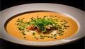 Delicious Lobster Bisque, This creamy soup is made with lobster, food photography Royalty Free Stock Photo