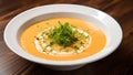 Delicious Lobster Bisque, This creamy soup is made with lobster, food photography Royalty Free Stock Photo