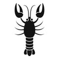 Delicious lobster icon, simple style