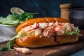 delicious lobster roll oozing with butter and mayo and served on a soft, fluffy roll for a perfect summer lunch