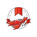 delicious lobster seafood icon