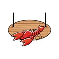 delicious lobster seafood icon