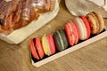 Delicious looking macaroon sweet cakes