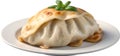 an image of Delicious-looking Pierogi food. Ai-generated.