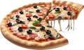 an image of Delicious-looking Pizza. Ai-generated.