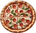 an image of Delicious-looking Pizza. Ai-generated. Royalty Free Stock Photo