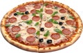 an image of Delicious-looking Pizza. Ai-generated.