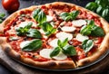 A delicious margherita pizza, but replace the basil leaves with mint chocolate chips.