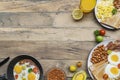 Delicious meals variety served on the table Royalty Free Stock Photo