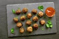 Delicious meatballs with tomato sauce