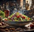 Delicious Mediterranean salad is a vibrant flavorful dish that is packed with fresh, nutritious ingredients