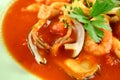 Mediterranean Seafood Soup Royalty Free Stock Photo