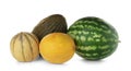 Delicious melons and watermelon Royalty Free Stock Photo