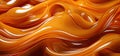 Delicious melted caramel texture, waves, chic food background