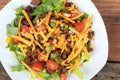 Beef taco salad bowl dish