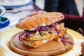 Delicious Mexican chicharron cake Royalty Free Stock Photo