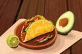 Delicious Mexican Food with taco
