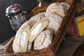 Delicious Mexican sweet bread in the basket Royalty Free Stock Photo