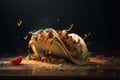 delicious mexican tacos. AI generated