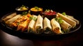 Delicious Mexican tamales served on a platter Royalty Free Stock Photo