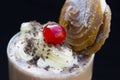 Delicious milk shake with whipped cream Royalty Free Stock Photo