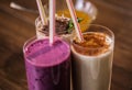 Delicious milkshake nutritious protein for breakfast Royalty Free Stock Photo