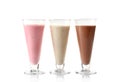 Delicious milkshakes isolated Royalty Free Stock Photo