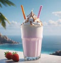 delicious milkshakes on tables