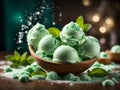 Delicious mint chocolate chip gelato ice cream is a refreshing and decadent with rich creamy gelato base