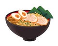 Delicious miso ramen Royalty Free Stock Photo