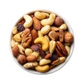 Delicious Mixed Nuts Cashews Almonds Pecans More against transparent background Royalty Free Stock Photo