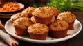 delicious morning glory muffins Royalty Free Stock Photo