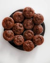 Delicious chocolate and cocoa muffins