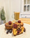 Delicious muffins whith red berry Royalty Free Stock Photo