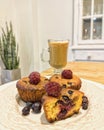 Delicious muffins whith red berry Royalty Free Stock Photo