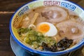 Delicious mukashi chashu ramen in Kurume, Fukuoka - closeup