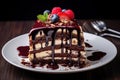 Delicious multi layered chocolate cake