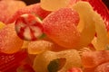 Soft fruit candies in granulated sugar coated form Royalty Free Stock Photo
