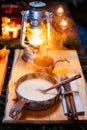 Delicious mushroom cream soup Royalty Free Stock Photo