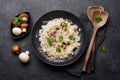 Delicious mushrooms risotto