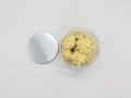 Delicious Nice Colorful Handmade Cookies with Various Transparent Glass and Plastic Hygiene Packaging in White Isolated Background