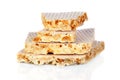 Delicious nougat typical sweet Christmas Royalty Free Stock Photo