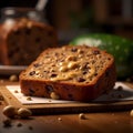 Delicious nutty chocolate chip loaf Royalty Free Stock Photo