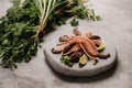 Delicious octopus Vietnamese street food Asian cuisine Royalty Free Stock Photo