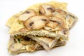 Delicious omelet with mushrooms
