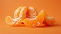 Delicious orange citrus fruit pieces